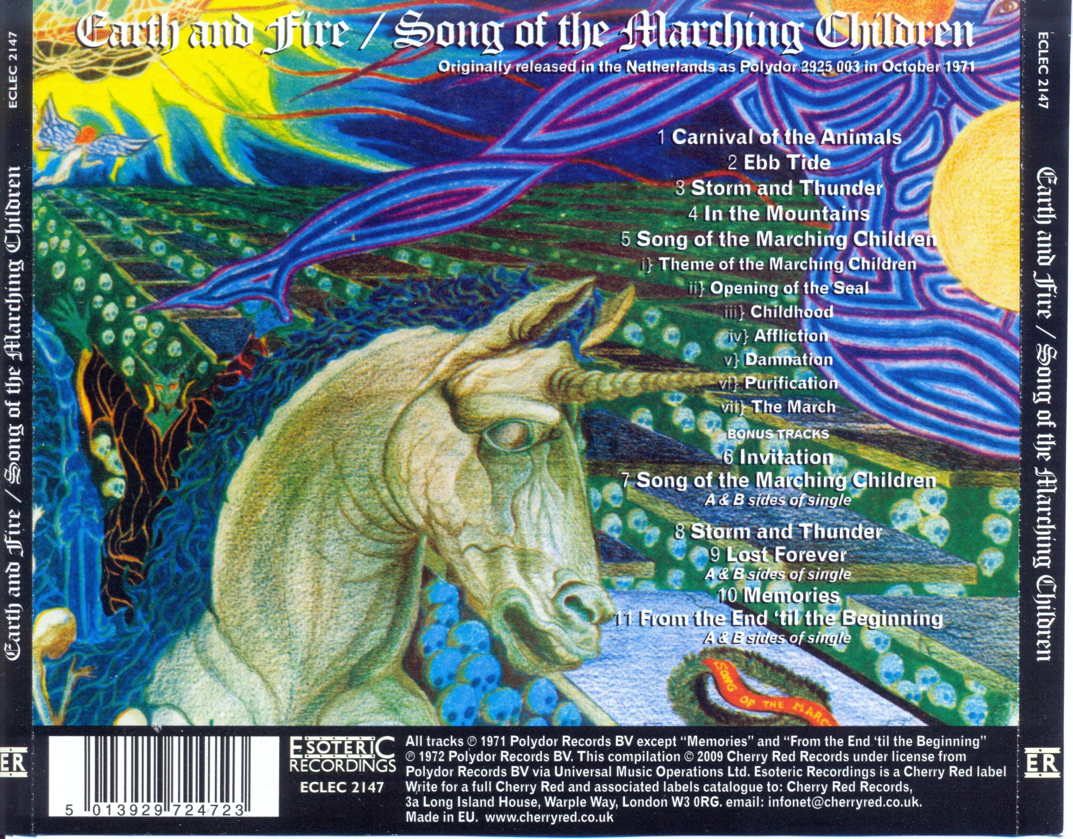 Earth & Fire  Song Of The Marching Children : Back